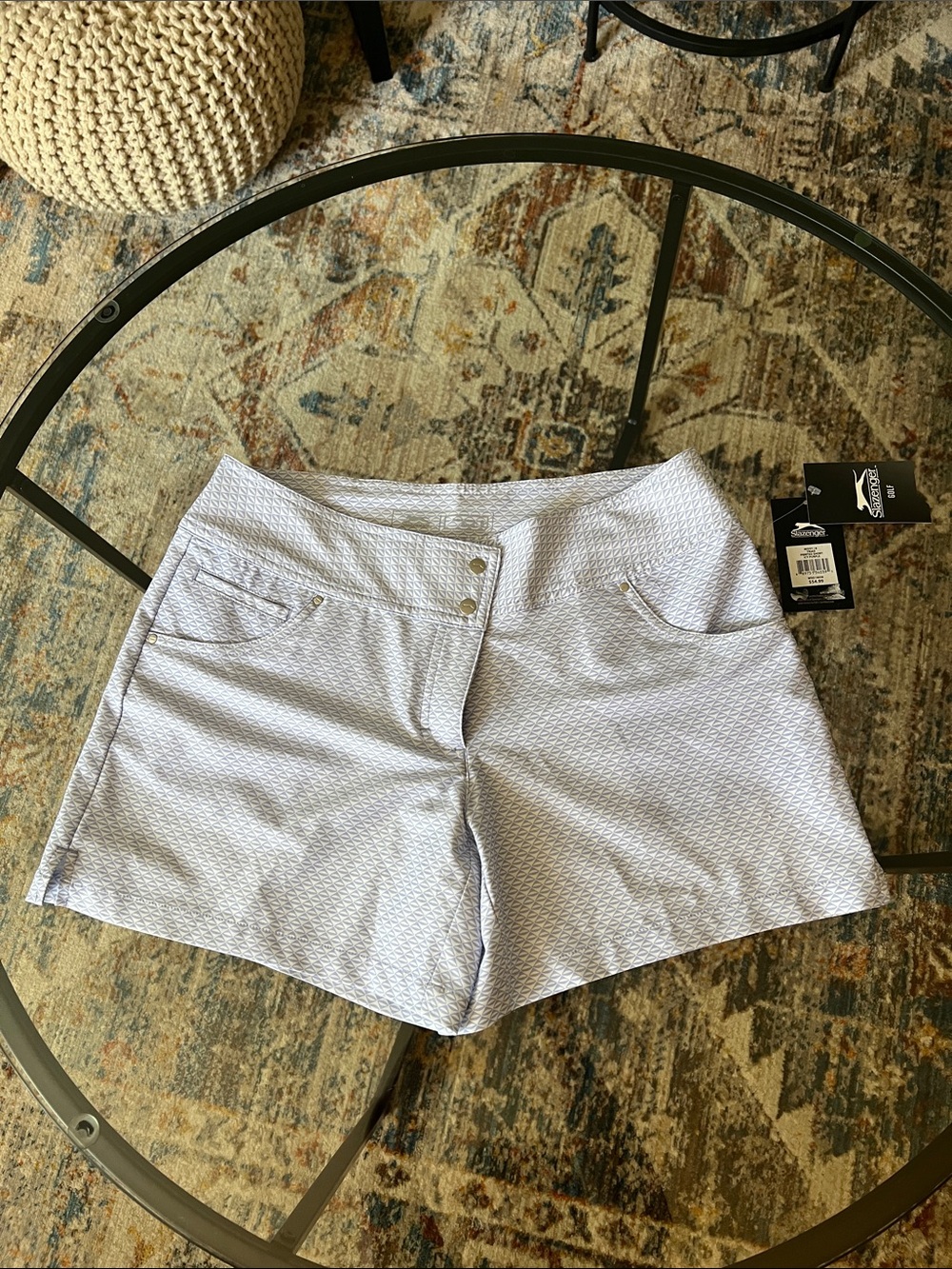 Slazenger icy purple triad Geo-Print golf Shorts